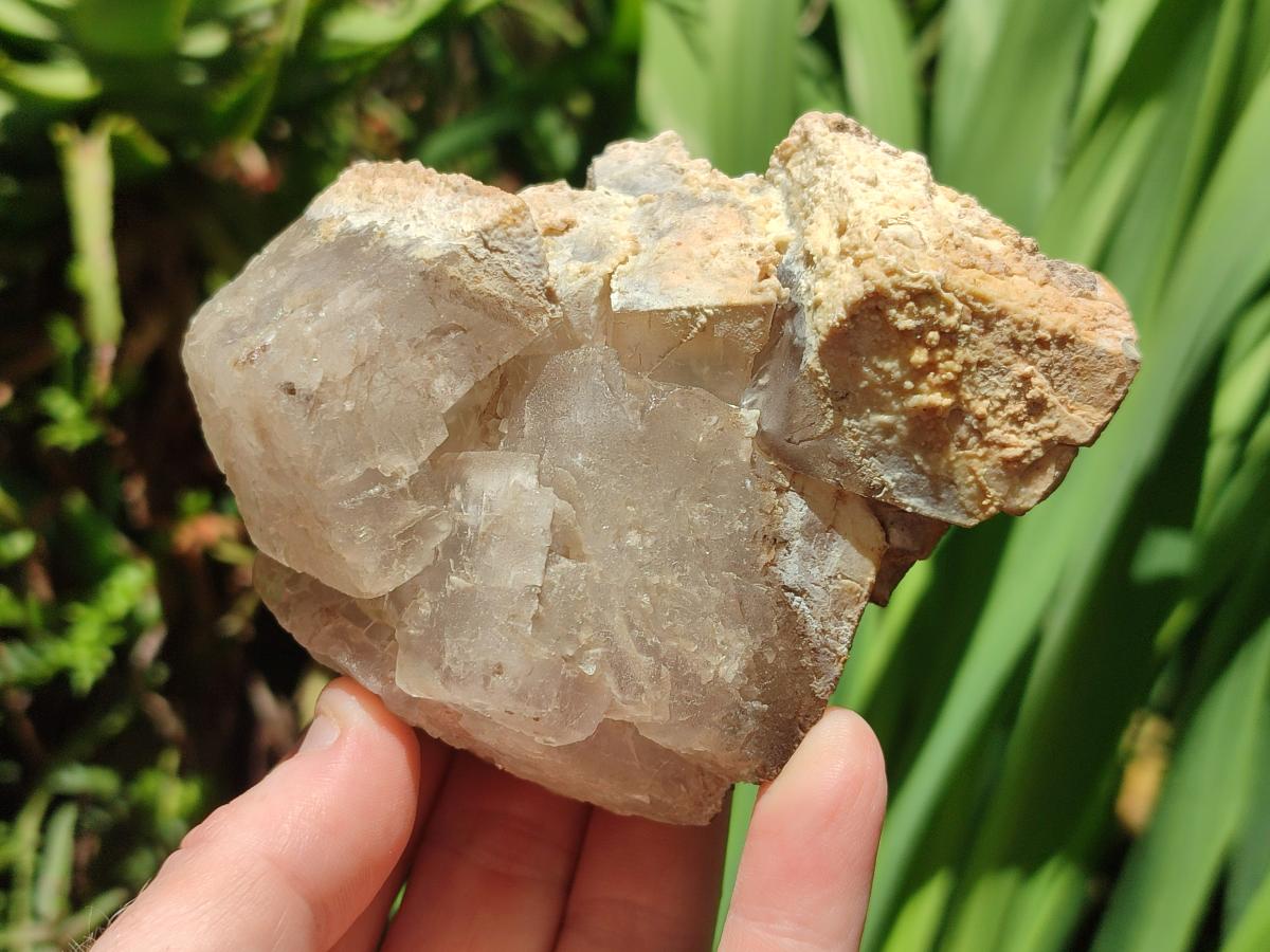 Natural Stacked Rhombohedral Etched Calcite Specimens  with Phosphorus Aragonite x 4 From Albert's Mountain, Lesotho