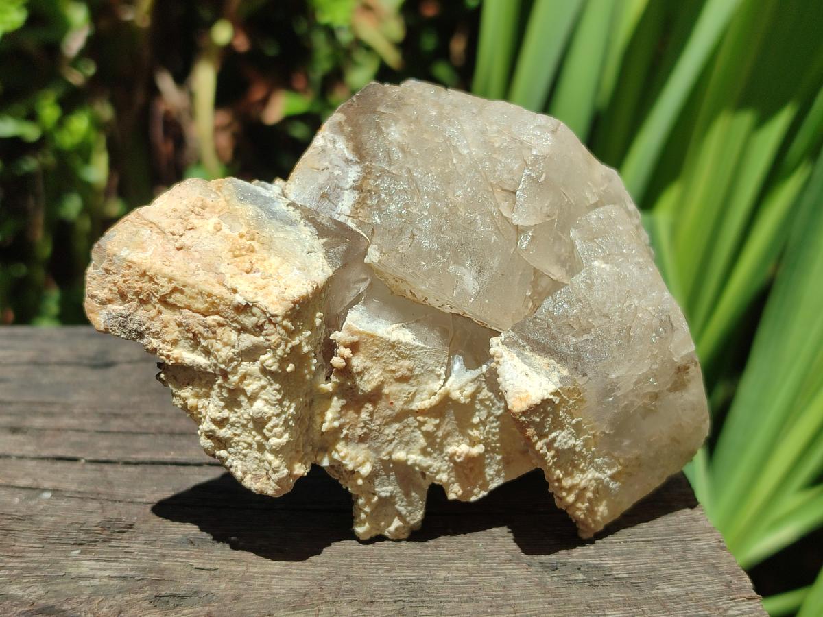 Natural Stacked Rhombohedral Etched Calcite Specimens  with Phosphorus Aragonite x 4 From Albert's Mountain, Lesotho