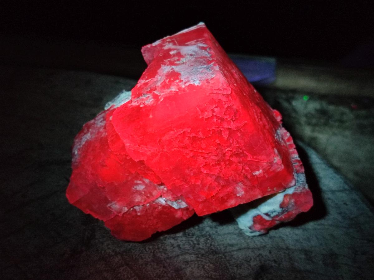 Natural Stacked Rhombohedral Etched Calcite Specimens  with Phosphorus Aragonite x 4 From Albert's Mountain, Lesotho