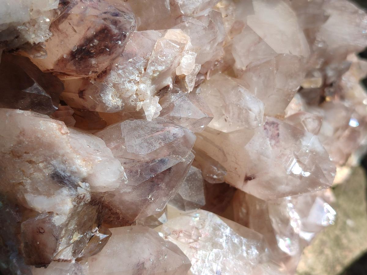 Natural Large Red Hematoid Quartz Crystal Cluster x 1 From Karoi, Zimbabwe