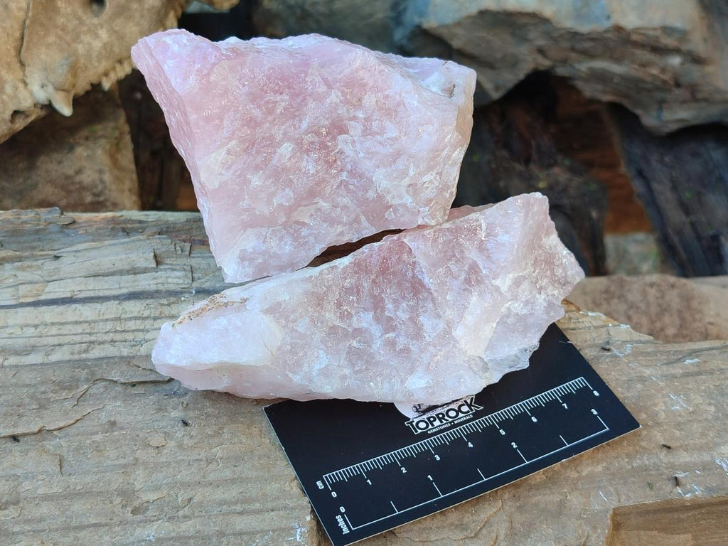 Natural Cobbed Rose Quartz Specimens x 14 From Northern Cape, South Africa