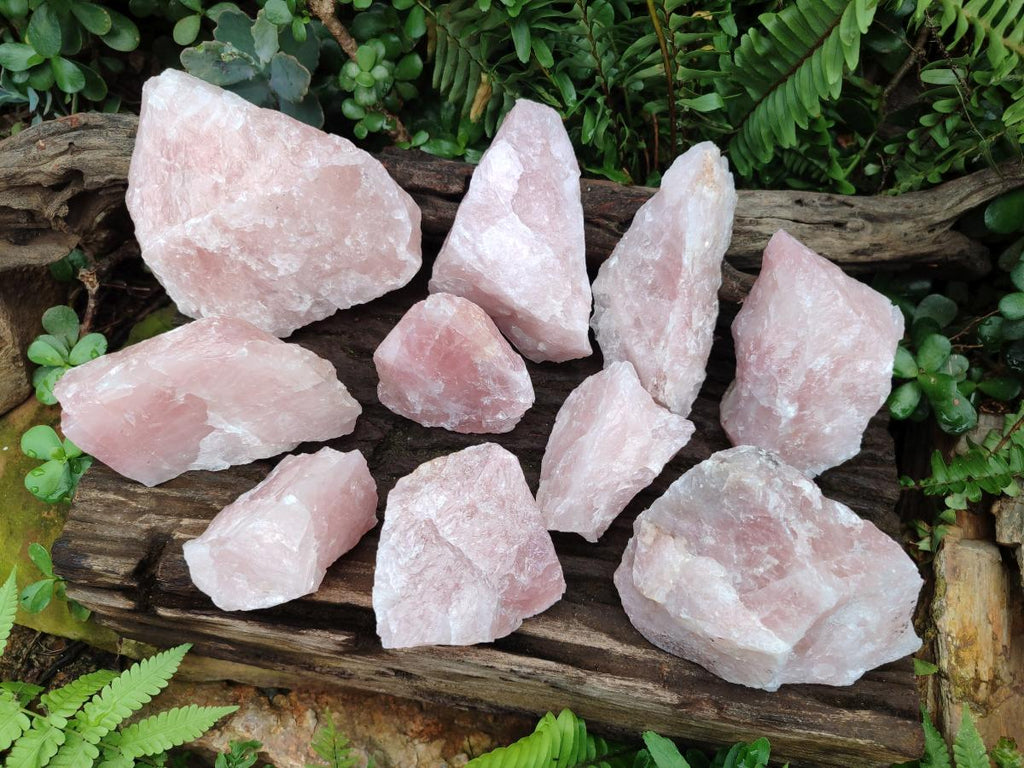 Natural Cobbed Rose Quartz Specimens x 14 From Northern Cape, South Africa