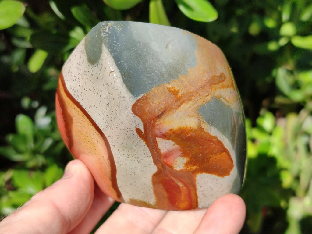 Polished Polychrome Jasper Flames x 6 From Androka, Madagascar