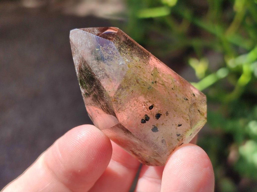 Polished Mix of Quartz Crystals with Inclusions x 12 From Madagascar