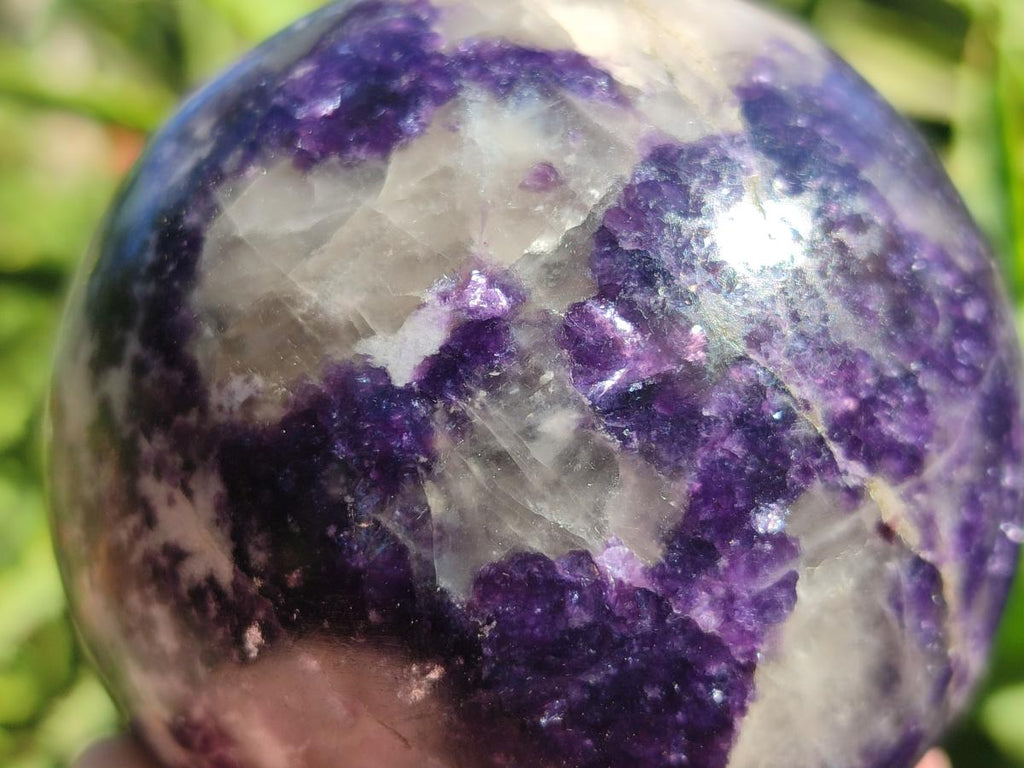 Polished Silver Leaf Lepidolite Spheres x 2 From Zimbabwe