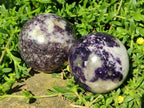 Polished Silver Leaf Lepidolite Spheres x 2 From Zimbabwe