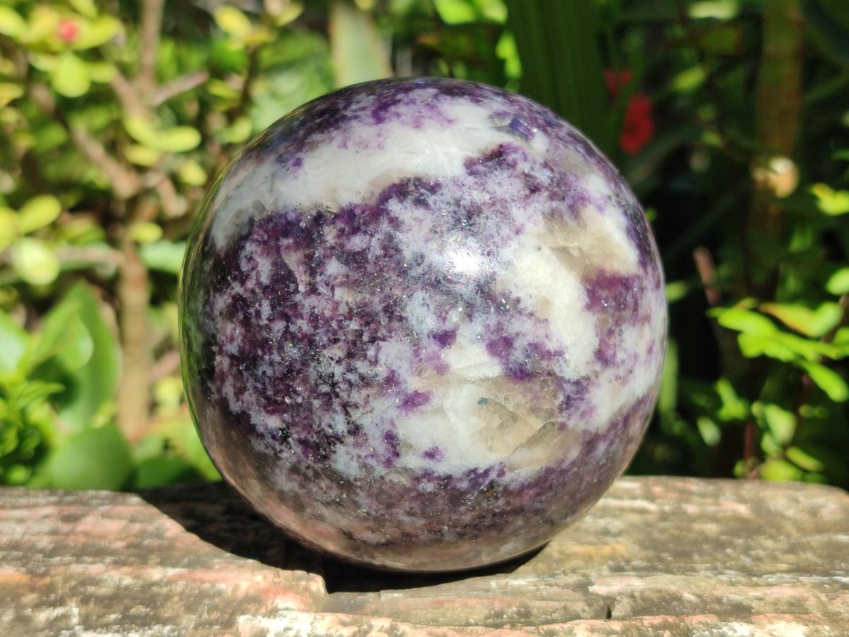 Polished Silver Leaf Lepidolite Spheres x 2 From Zimbabwe