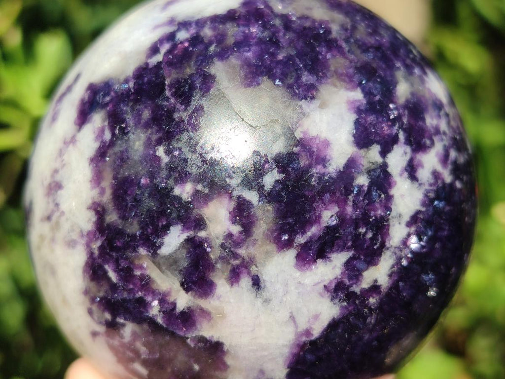 Polished Silver Leaf Lepidolite Spheres x 2 From Zimbabwe