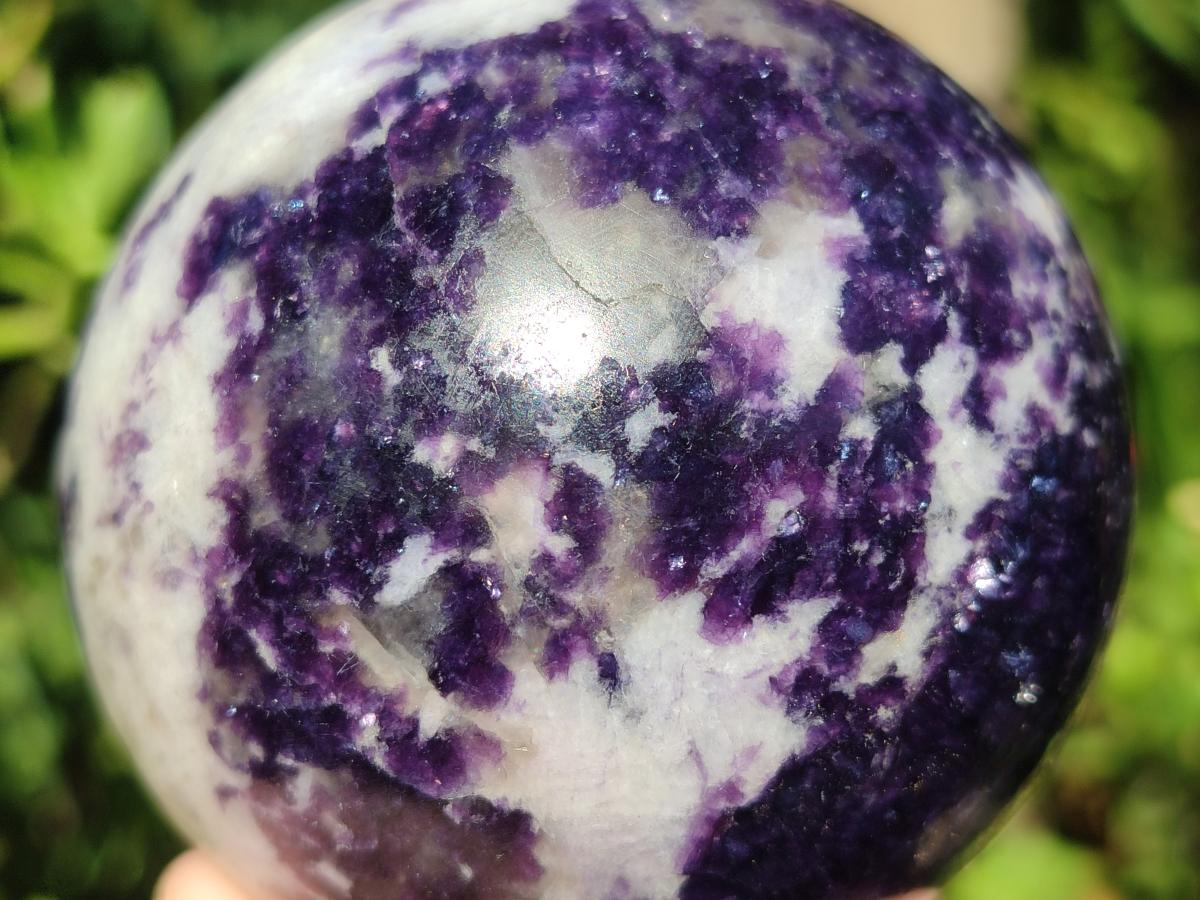 Polished Silver Leaf Lepidolite Spheres x 2 From Zimbabwe