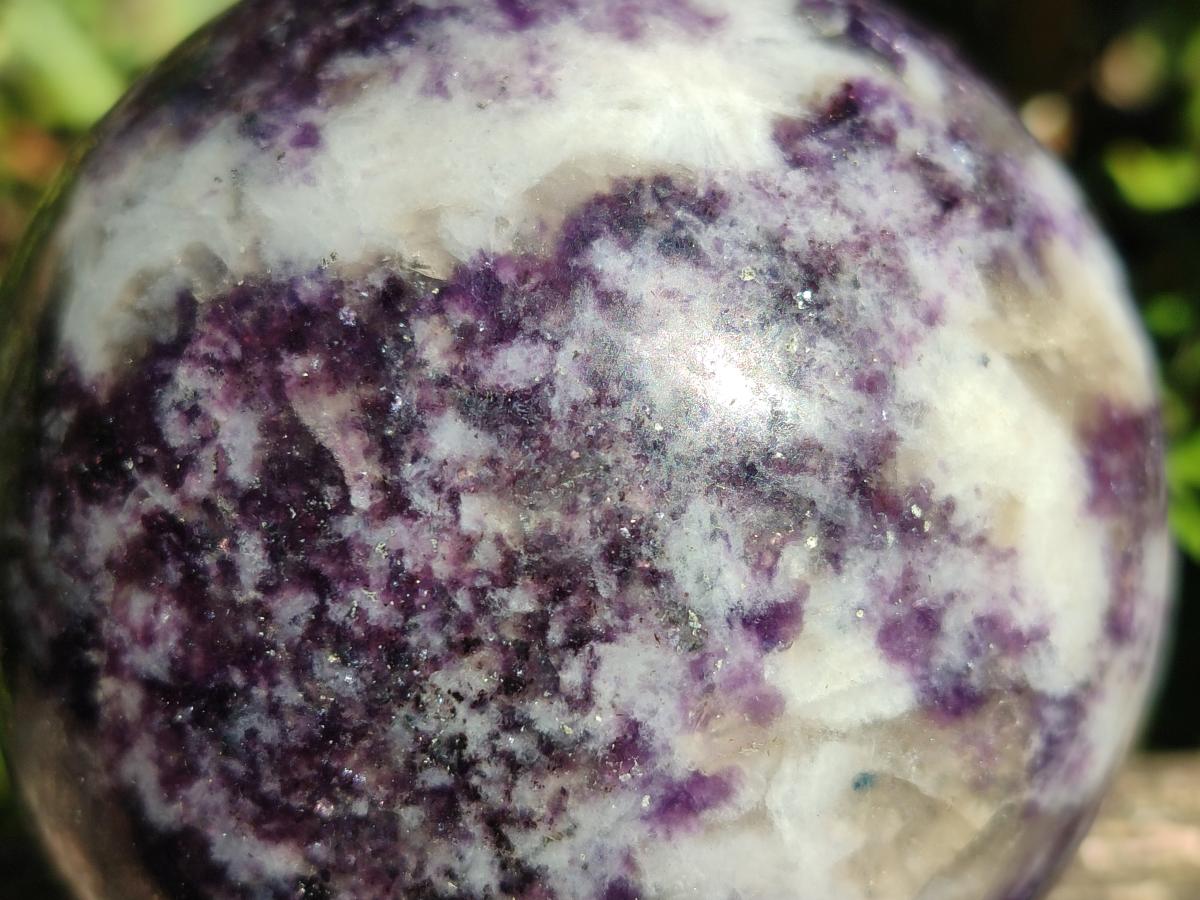 Polished Silver Leaf Lepidolite Spheres x 2 From Zimbabwe