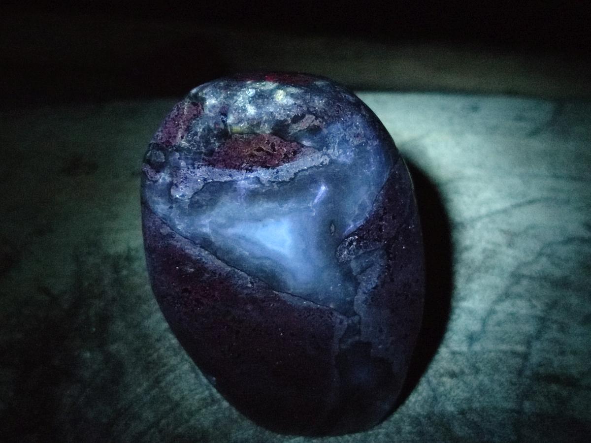 Polished and Natural Blue Lace Agate Standing Display Pieces x 3 From Nsanje, Malawi