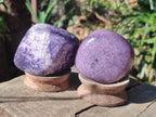 Polished Lepidolite Free Forms x 12 From Zimbabwe