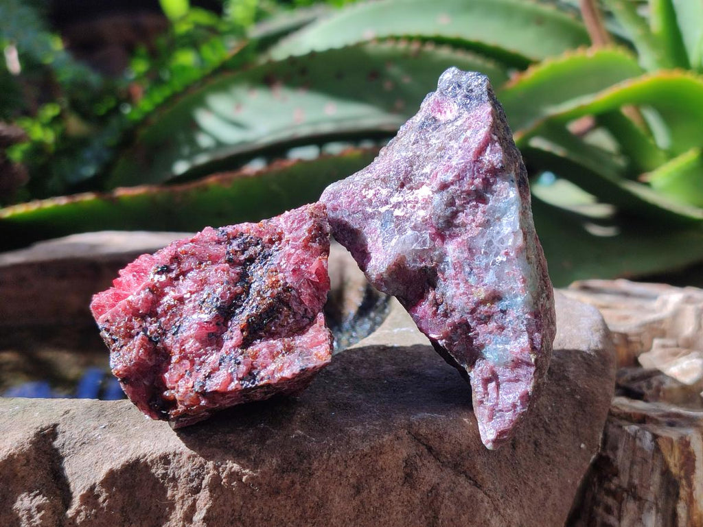 Natural Cobbed Rhodonite Specimens x 35 From Rhusinga, Zimbabwe