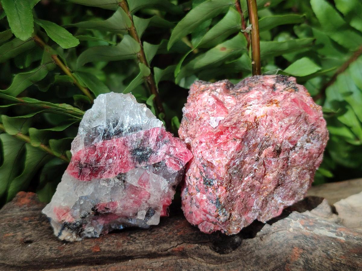 Natural Cobbed Rhodonite Specimens x 35 From Rhusinga, Zimbabwe