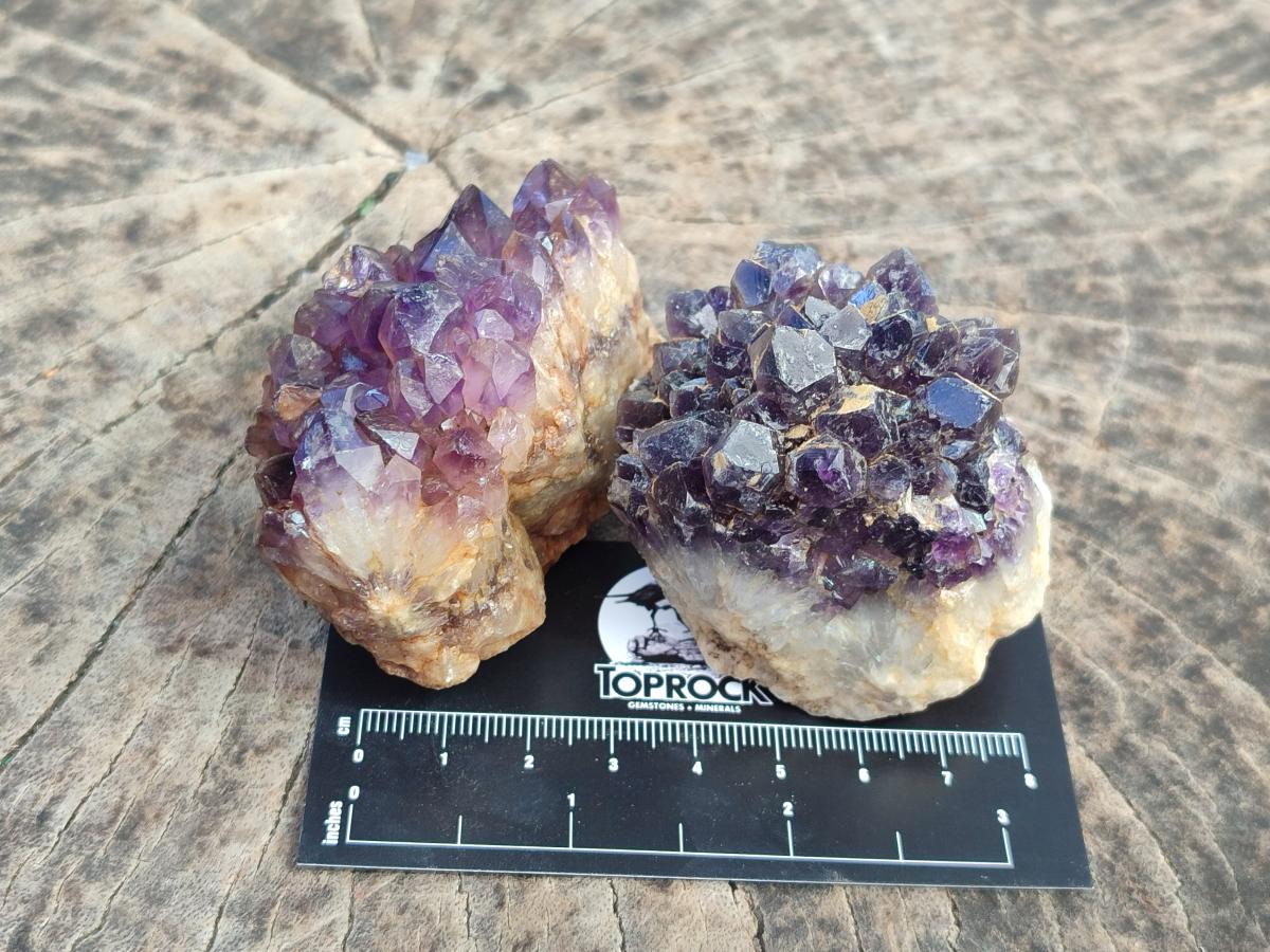 Natural Dark Amethyst Clusters x 24 From Mapatizya, Zambia
