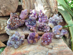 Natural Dark Amethyst Clusters x 24 From Mapatizya, Zambia