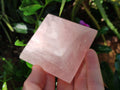 Polished Rose Quartz Pyramids x 4 From Madagascar