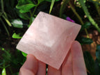 Polished Rose Quartz Pyramids x 4 From Madagascar