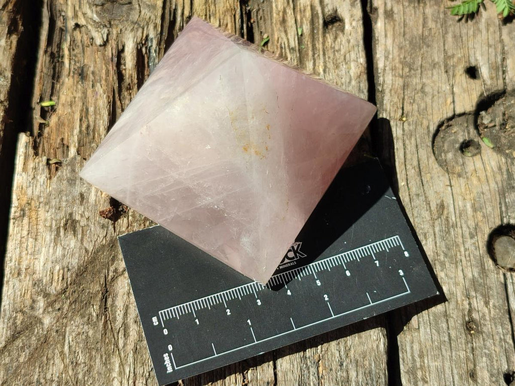 Polished Rose Quartz Pyramids x 4 From Madagascar