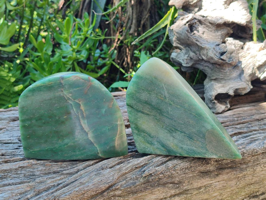 Polished Large Aventurine Free Forms x 4 From Zimbabwe