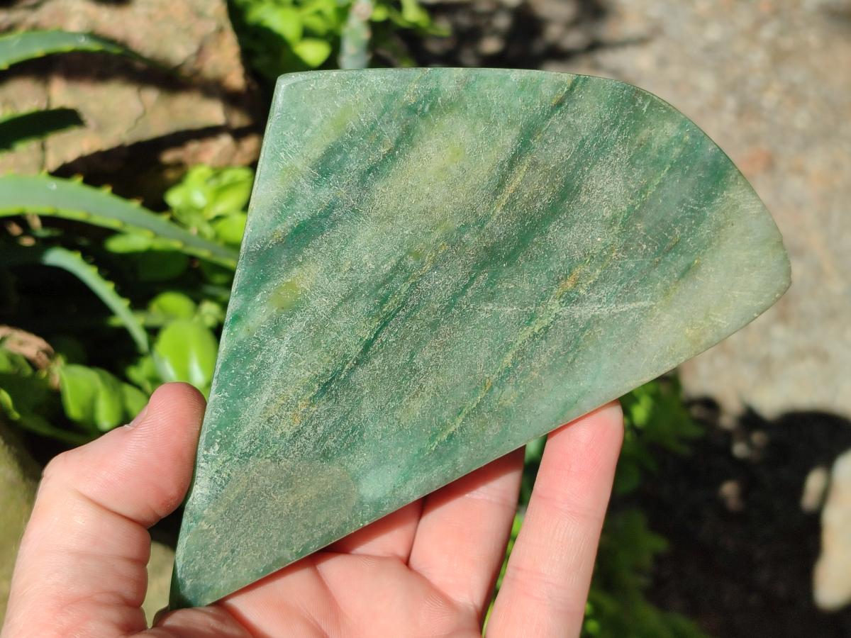 Polished Large Aventurine Free Forms x 4 From Zimbabwe