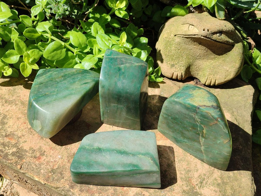 Polished Large Aventurine Free Forms x 4 From Zimbabwe