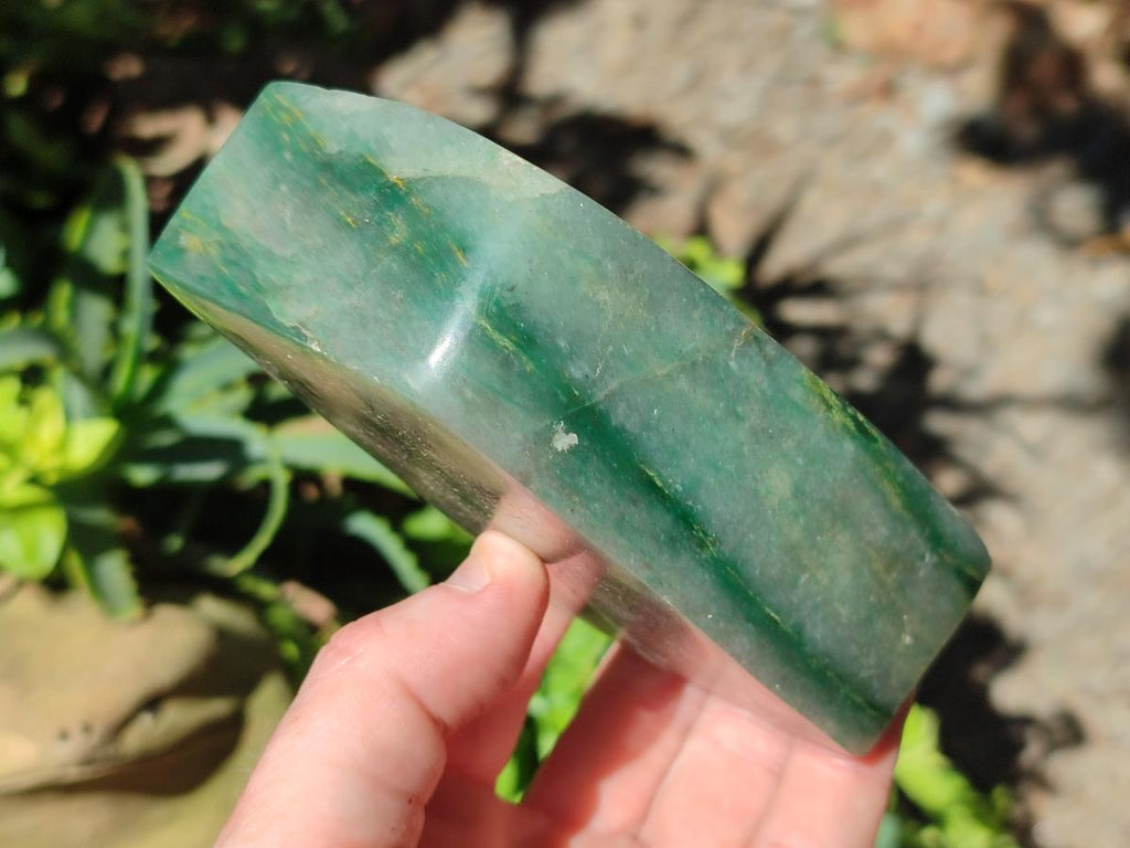 Polished Large Aventurine Free Forms x 4 From Zimbabwe