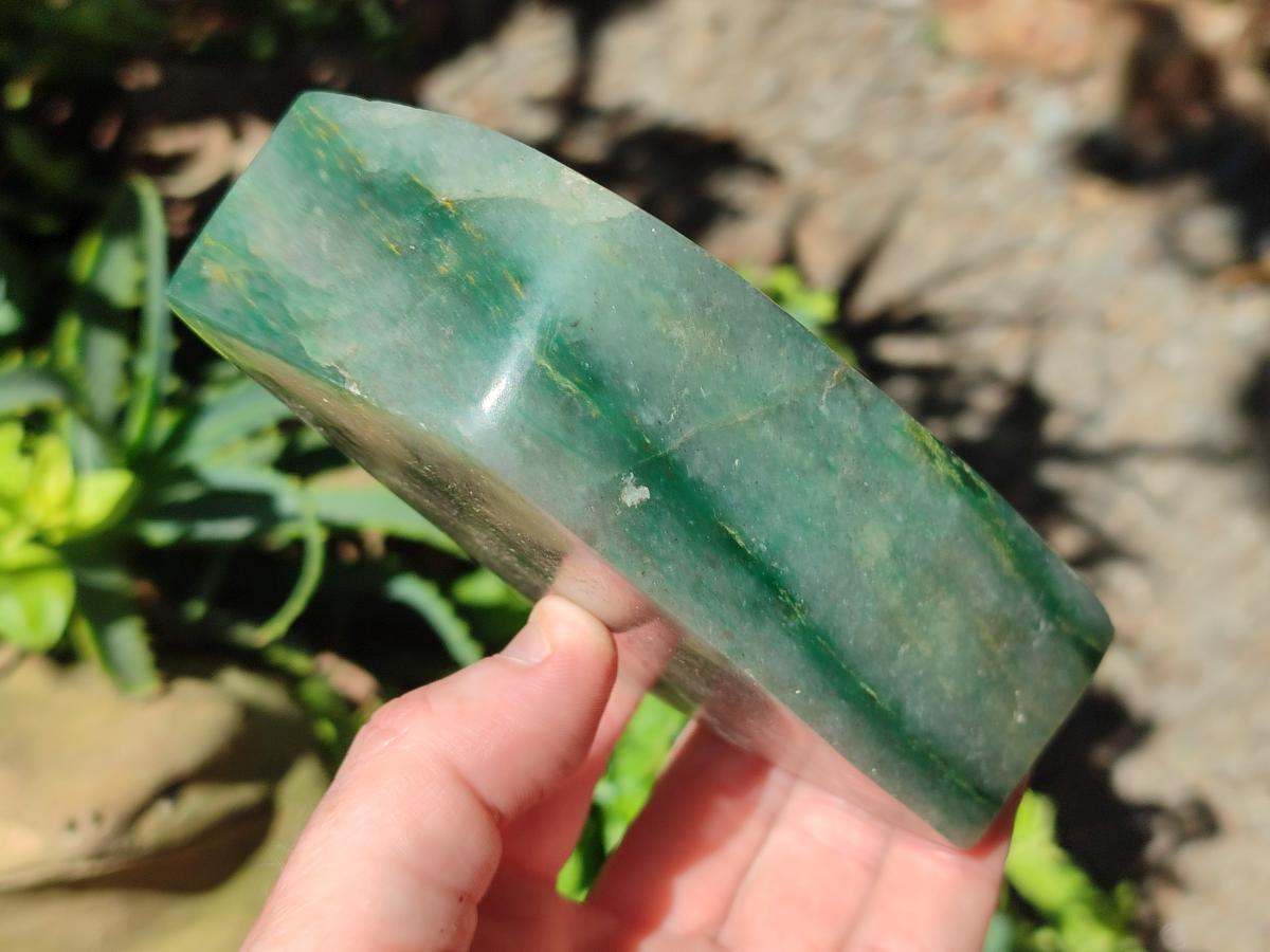 Polished Large Aventurine Free Forms x 4 From Zimbabwe
