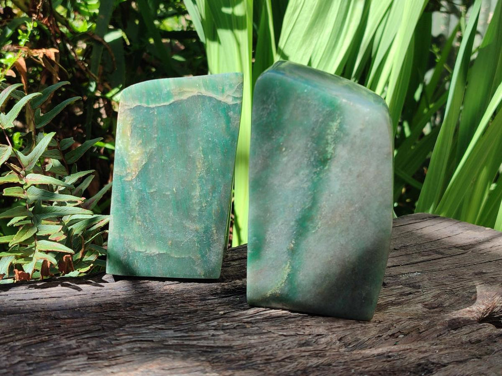 Polished Large Aventurine Free Forms x 4 From Zimbabwe