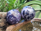 Polished Silver Leaf Lepidolite Spheres x 2 From Zimbabwe