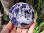 Polished Silver Leaf Lepidolite Spheres x 2 From Zimbabwe