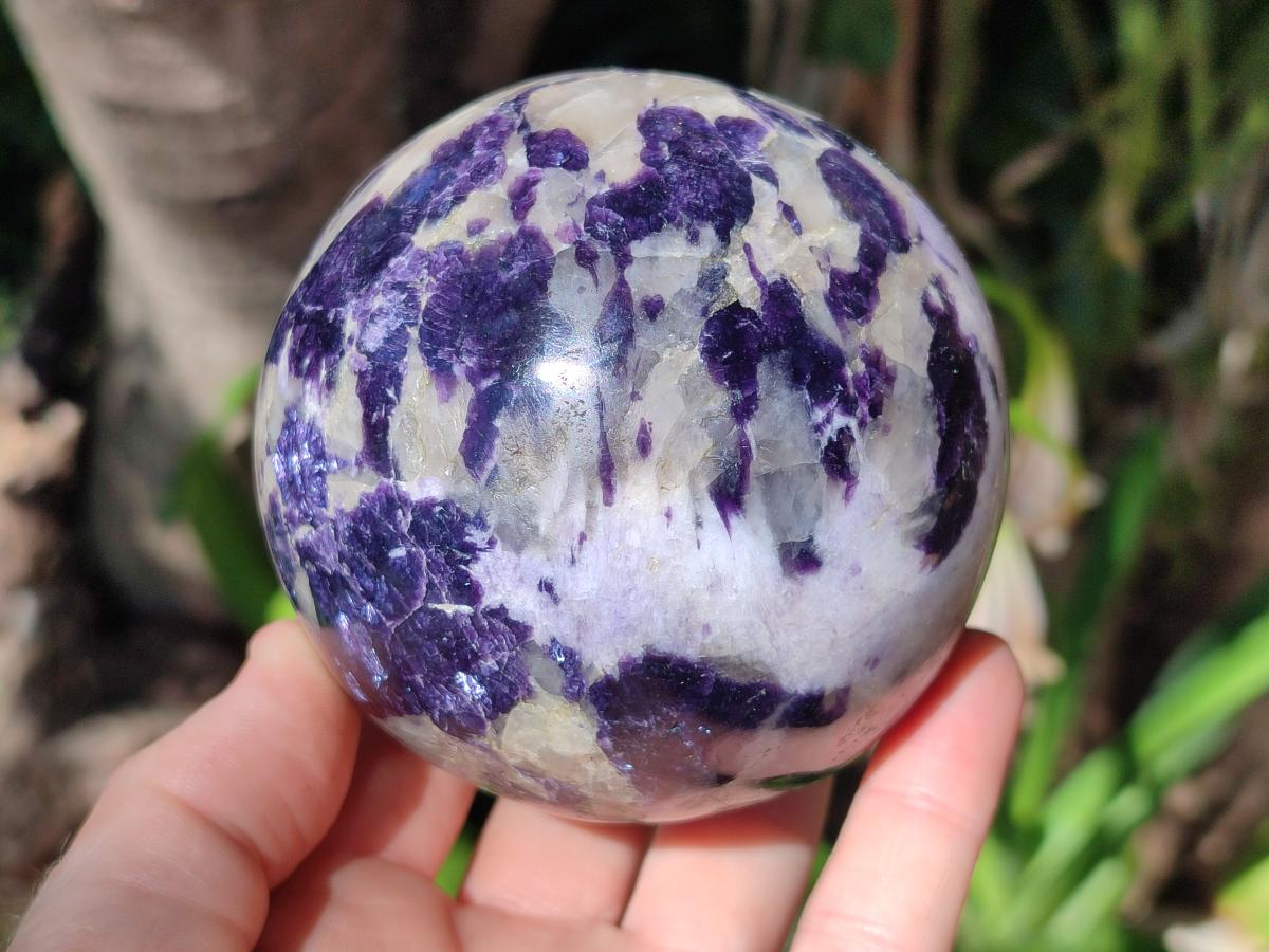 Polished Silver Leaf Lepidolite Spheres x 2 From Zimbabwe