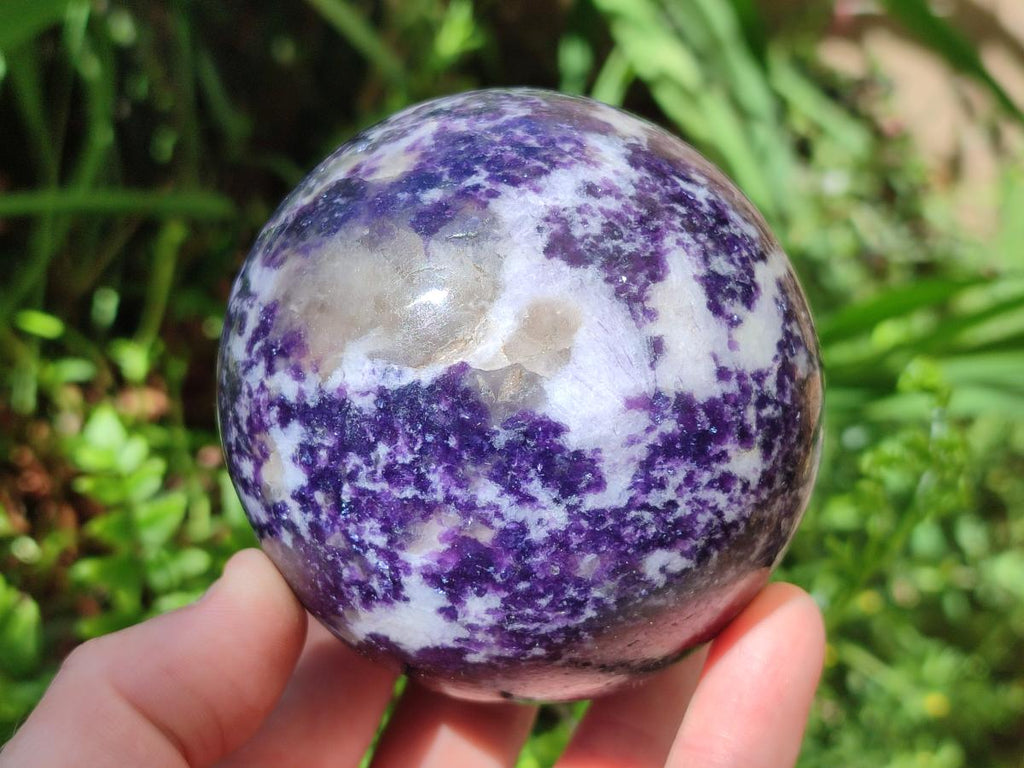 Polished Silver Leaf Lepidolite Spheres x 2 From Zimbabwe