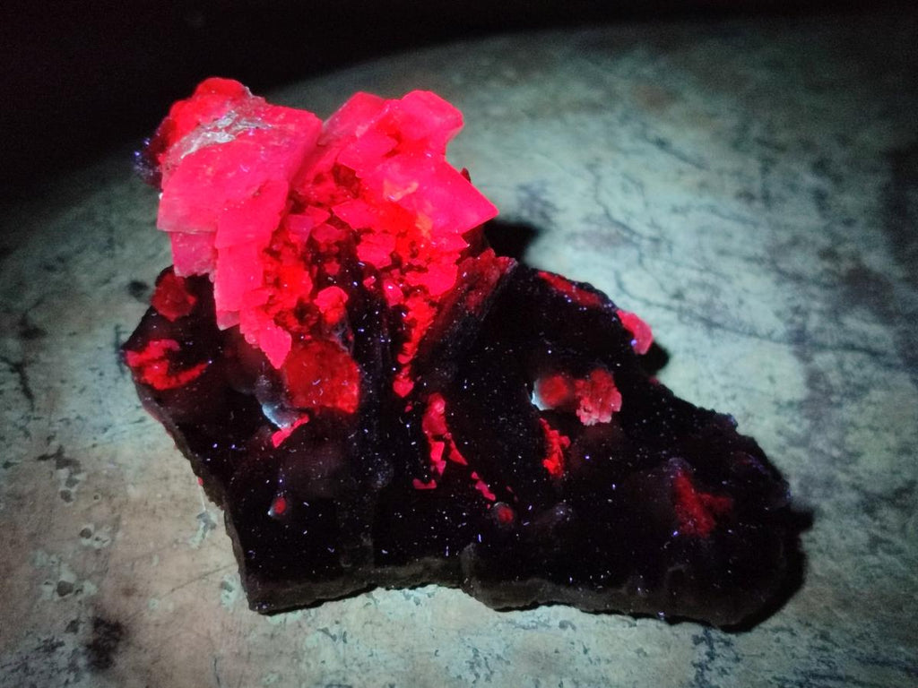 Natural Spearhead Calcite Clusters with Phosphorus Aragonite x 6 From Albert's Mountain, Lesotho