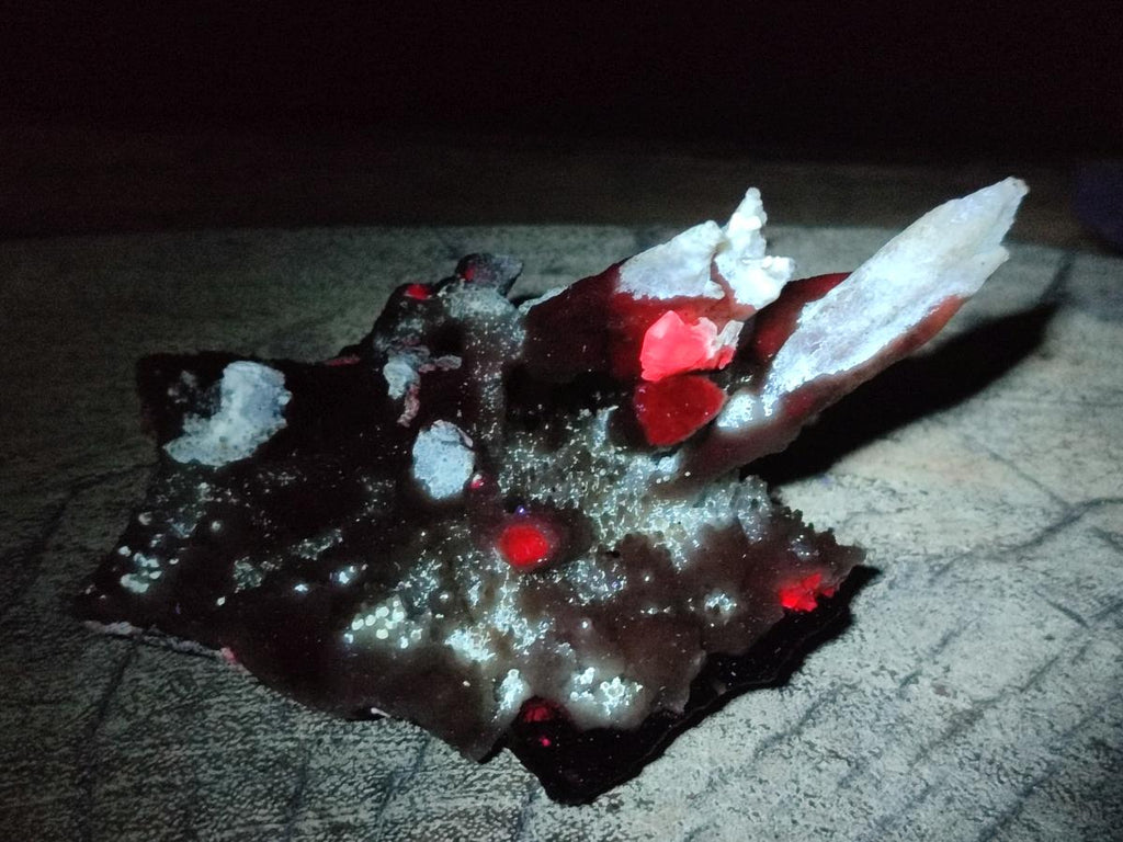Natural Spearhead Calcite Clusters with Phosphorus Aragonite x 6 From Albert's Mountain, Lesotho
