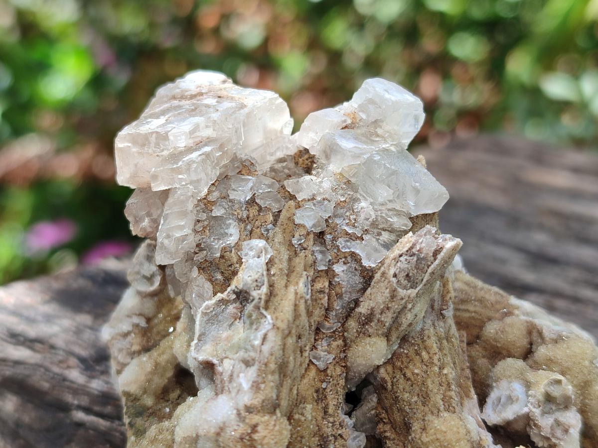 Natural Spearhead Calcite Clusters with Phosphorus Aragonite x 6 From Albert's Mountain, Lesotho