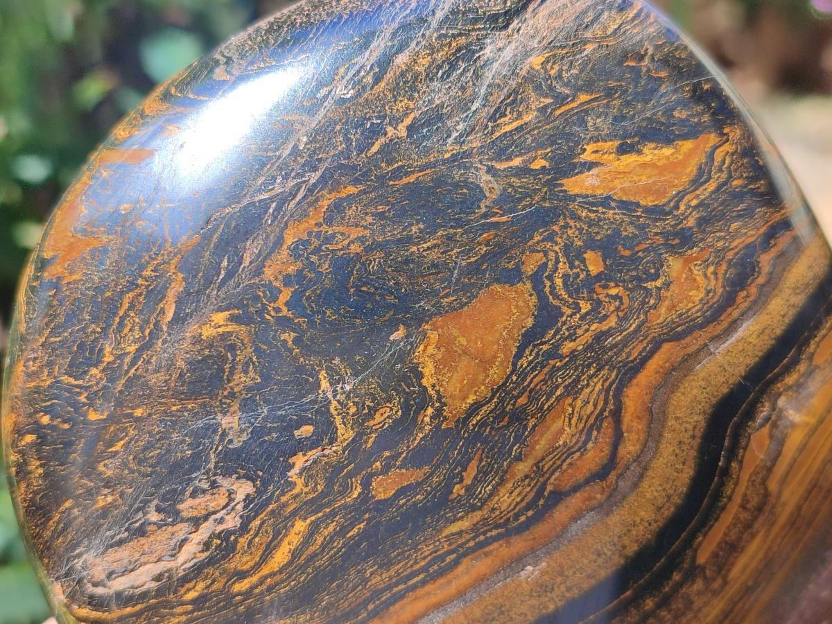 Polished Golden Tigers Eye Standing Display Pieces x 2 From Prieska, South Africa