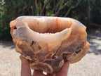 Polished and Natural Large Banded Agate with Crystalline Geode x 1 From Maintirano, Madagascar - Toprock Gemstones and Minerals 