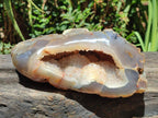 Polished and Natural Large Banded Agate with Crystalline Geode x 1 From Maintirano, Madagascar - Toprock Gemstones and Minerals 