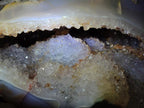 Polished and Natural Large Banded Agate with Crystalline Geode x 1 From Maintirano, Madagascar - Toprock Gemstones and Minerals 