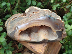 Polished and Natural Large Banded Agate with Crystalline Geode x 1 From Maintirano, Madagascar - Toprock Gemstones and Minerals 