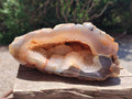 Polished and Natural Large Banded Agate with Crystalline Geode x 1 From Maintirano, Madagascar - Toprock Gemstones and Minerals 
