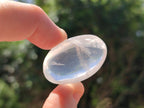 Polished Rose Girasol Pearl Quartz Palm Stones x 35 From Ambatondrazaka, Madagascar