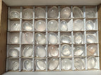Polished Rose Girasol Pearl Quartz Palm Stones x 35 From Ambatondrazaka, Madagascar
