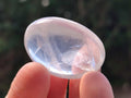 Polished Rose Girasol Pearl Quartz Palm Stones x 35 From Ambatondrazaka, Madagascar