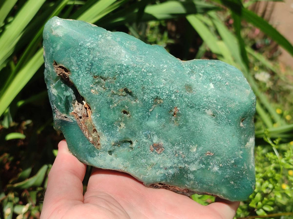 Polished One Side Great Dyke Mtorolite Chrysoprase Slices x 2 From Great Dyke Mountain Range, Zimbabwe