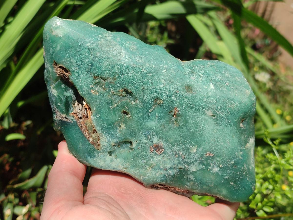 Polished One Side Great Dyke Mtorolite Chrysoprase Slices x 2 From Great Dyke Mountain Range, Zimbabwe