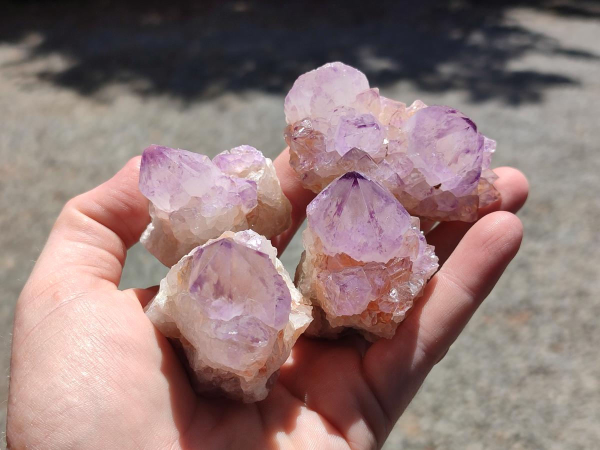 Natural Sunburst Amethyst Spirit Clusters x 12 From Boekenhouthoek, South Africa - Toprock Gemstones and Minerals 