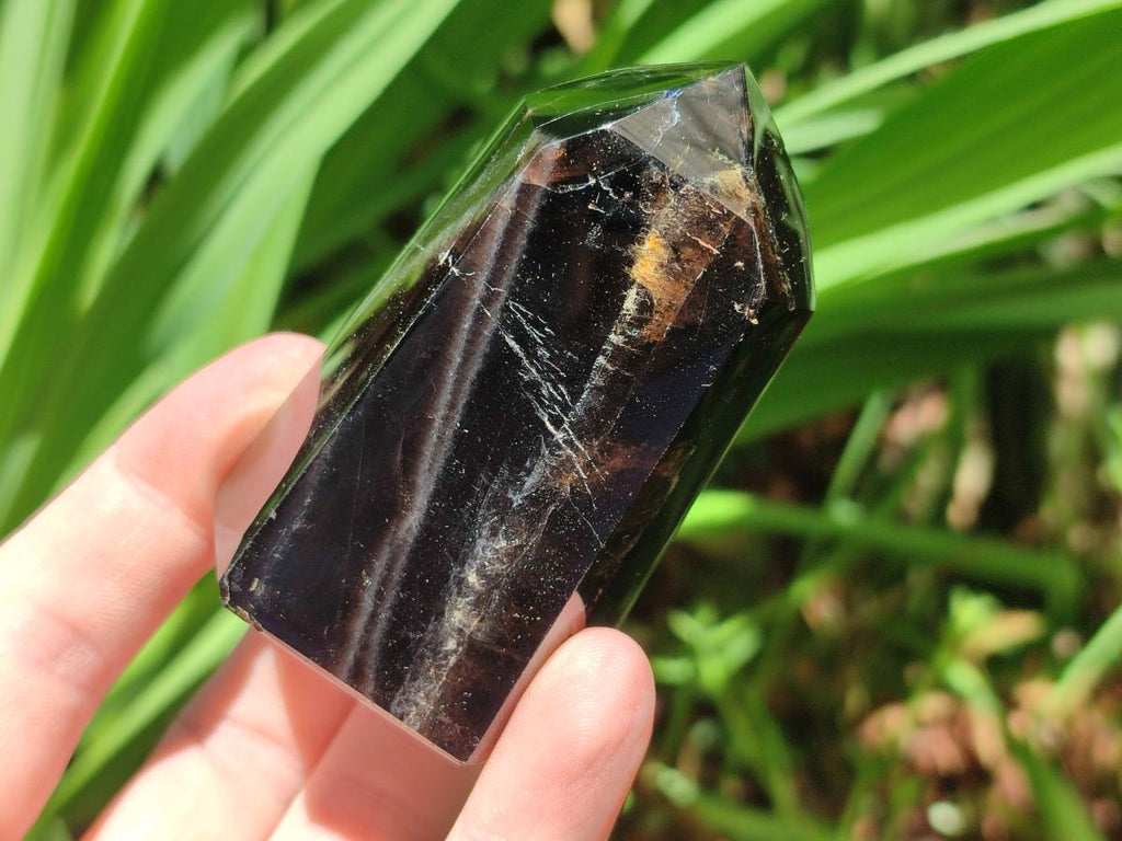 Polished Clear and Dark Morion Smokey Quartz Crystals x 6 From Madagascar