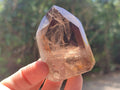 Polished Clear and Dark Morion Smokey Quartz Crystals x 6 From Madagascar